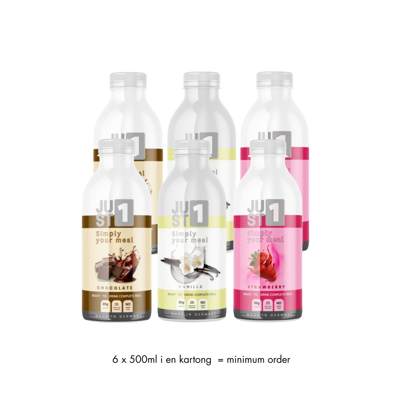 Just1 Blandade smaker, Choklad, Vanilj, Jordgubb